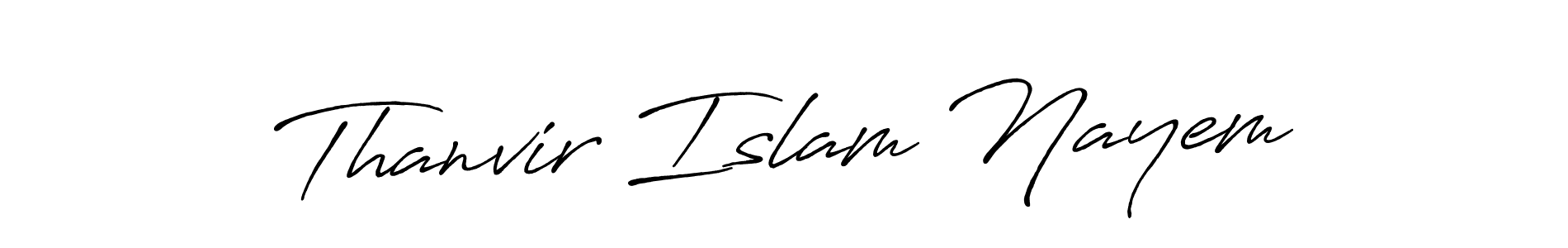 This is the best signature style for the Thanvir Islam Nayem name. Also you like these signature font (Antro_Vectra_Bolder). Mix name signature. Thanvir Islam Nayem signature style 7 images and pictures png