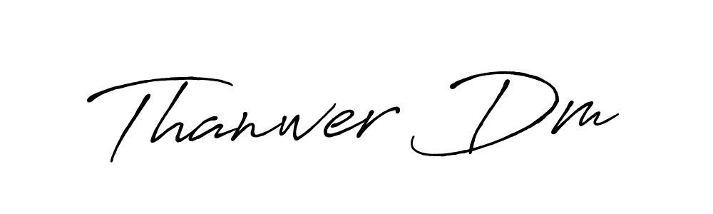 Design your own signature with our free online signature maker. With this signature software, you can create a handwritten (Antro_Vectra_Bolder) signature for name Thanwer Dm. Thanwer Dm signature style 7 images and pictures png