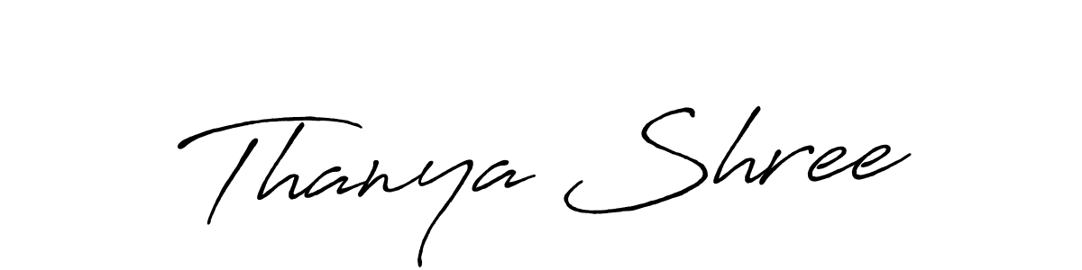 Also we have Thanya Shree name is the best signature style. Create professional handwritten signature collection using Antro_Vectra_Bolder autograph style. Thanya Shree signature style 7 images and pictures png