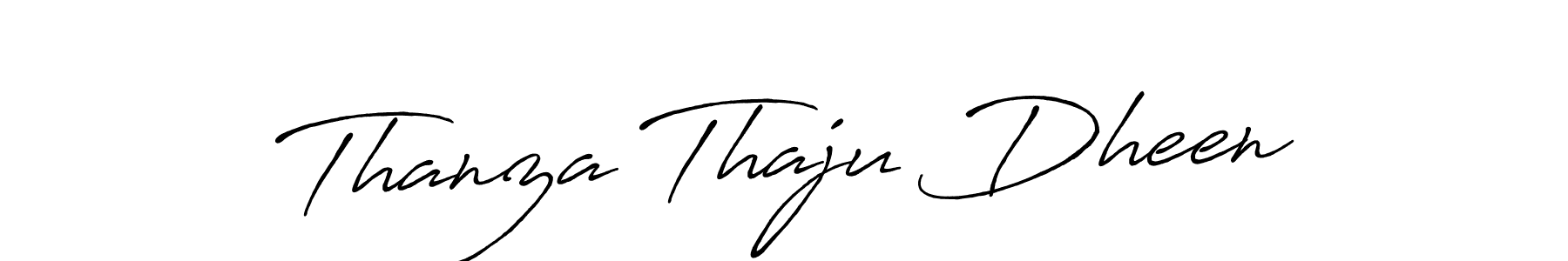 It looks lik you need a new signature style for name Thanza Thaju Dheen. Design unique handwritten (Antro_Vectra_Bolder) signature with our free signature maker in just a few clicks. Thanza Thaju Dheen signature style 7 images and pictures png