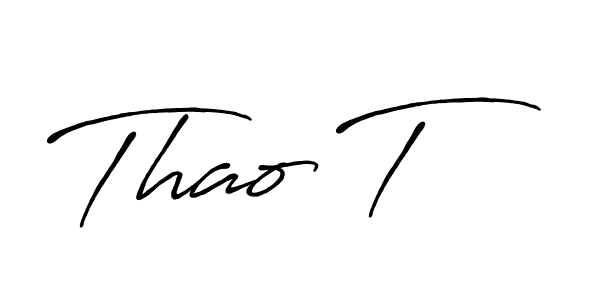 Design your own signature with our free online signature maker. With this signature software, you can create a handwritten (Antro_Vectra_Bolder) signature for name Thao T. Thao T signature style 7 images and pictures png