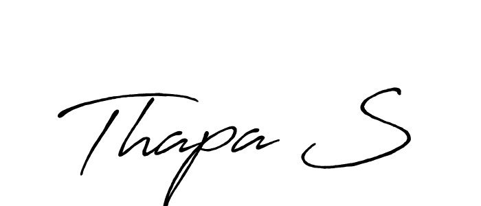 The best way (Antro_Vectra_Bolder) to make a short signature is to pick only two or three words in your name. The name Thapa S include a total of six letters. For converting this name. Thapa S signature style 7 images and pictures png