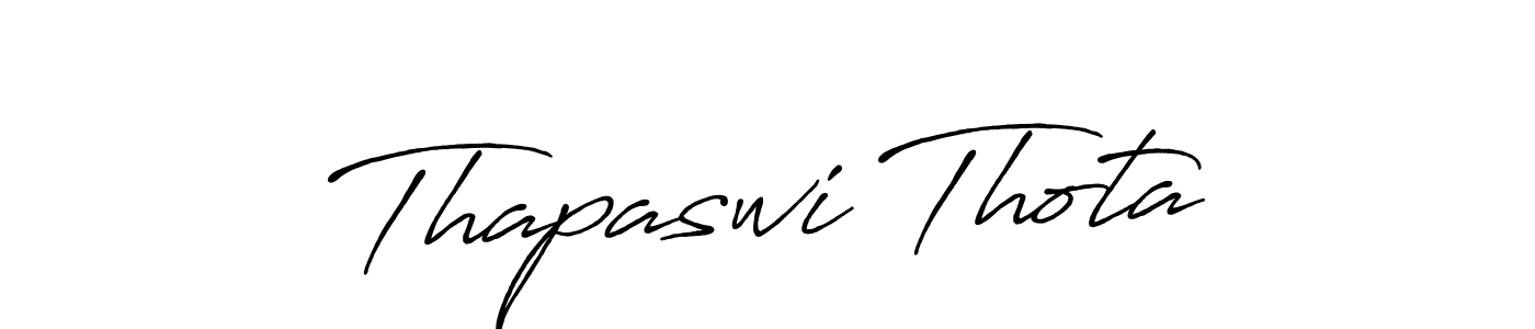It looks lik you need a new signature style for name Thapaswi Thota. Design unique handwritten (Antro_Vectra_Bolder) signature with our free signature maker in just a few clicks. Thapaswi Thota signature style 7 images and pictures png
