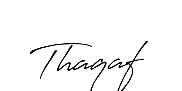 Use a signature maker to create a handwritten signature online. With this signature software, you can design (Antro_Vectra_Bolder) your own signature for name Thaqaf. Thaqaf signature style 7 images and pictures png