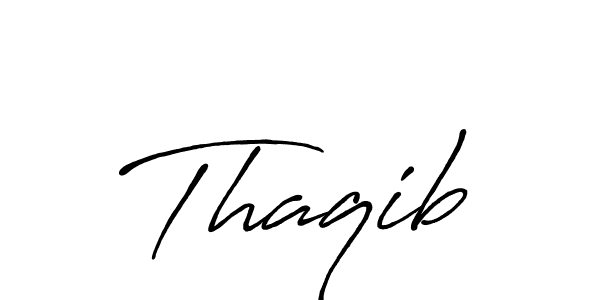 How to make Thaqib signature? Antro_Vectra_Bolder is a professional autograph style. Create handwritten signature for Thaqib name. Thaqib signature style 7 images and pictures png