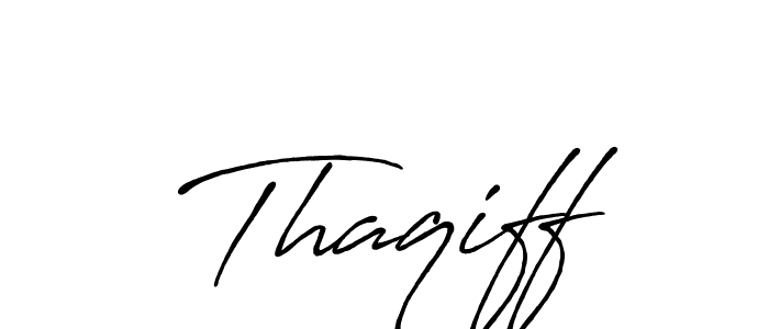 How to make Thaqiff name signature. Use Antro_Vectra_Bolder style for creating short signs online. This is the latest handwritten sign. Thaqiff signature style 7 images and pictures png