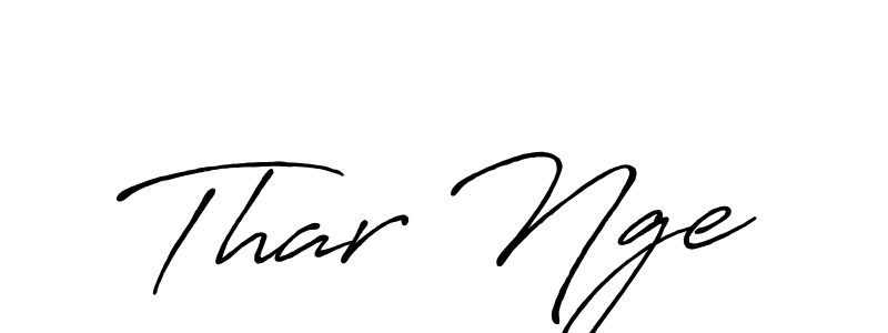 Create a beautiful signature design for name Thar Nge. With this signature (Antro_Vectra_Bolder) fonts, you can make a handwritten signature for free. Thar Nge signature style 7 images and pictures png