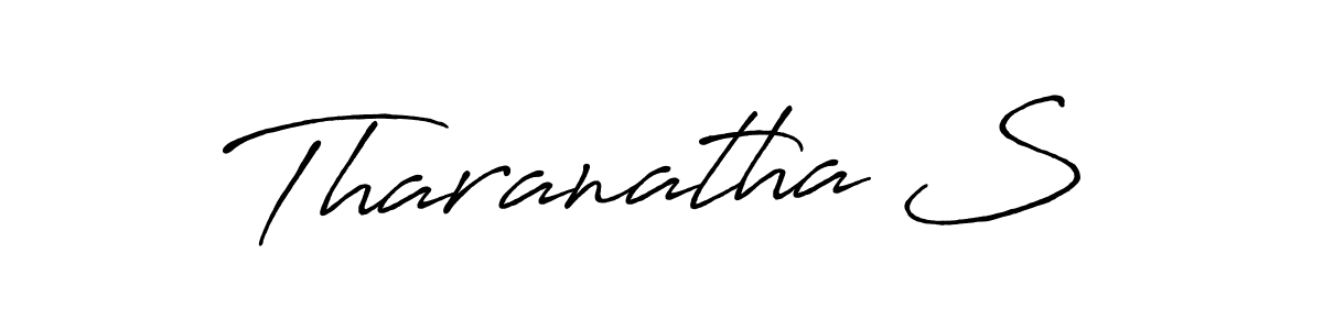Make a beautiful signature design for name Tharanatha S. With this signature (Antro_Vectra_Bolder) style, you can create a handwritten signature for free. Tharanatha S signature style 7 images and pictures png