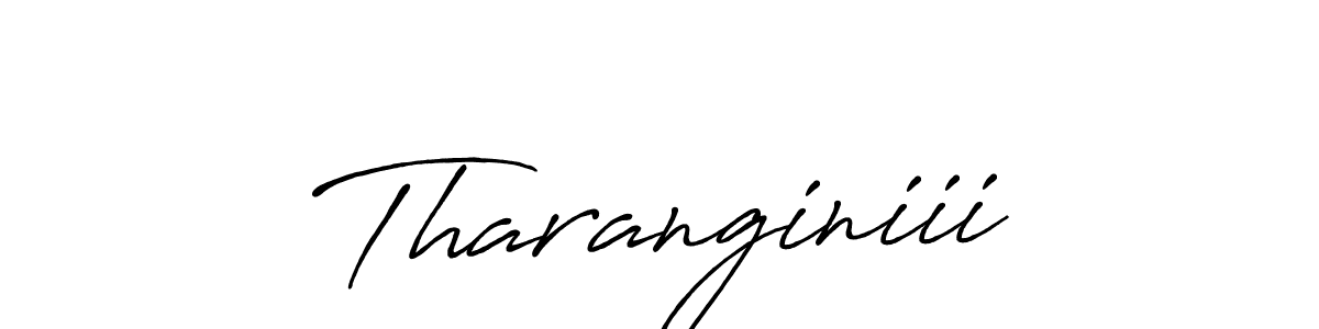 How to make Tharanginiii name signature. Use Antro_Vectra_Bolder style for creating short signs online. This is the latest handwritten sign. Tharanginiii signature style 7 images and pictures png
