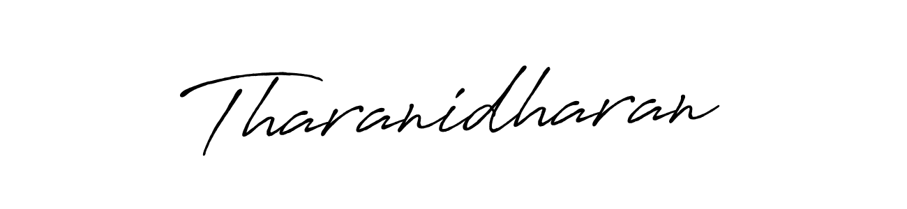 if you are searching for the best signature style for your name Tharanidharan. so please give up your signature search. here we have designed multiple signature styles  using Antro_Vectra_Bolder. Tharanidharan signature style 7 images and pictures png