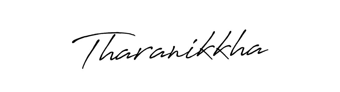 How to make Tharanikkha signature? Antro_Vectra_Bolder is a professional autograph style. Create handwritten signature for Tharanikkha name. Tharanikkha signature style 7 images and pictures png
