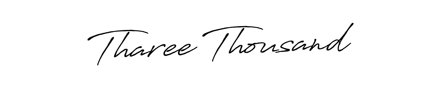 How to make Tharee Thousand name signature. Use Antro_Vectra_Bolder style for creating short signs online. This is the latest handwritten sign. Tharee Thousand signature style 7 images and pictures png