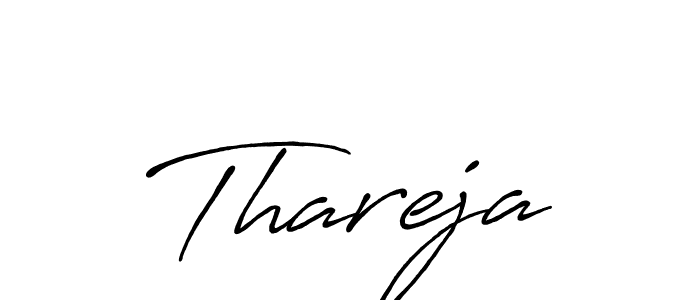 Create a beautiful signature design for name Thareja. With this signature (Antro_Vectra_Bolder) fonts, you can make a handwritten signature for free. Thareja signature style 7 images and pictures png
