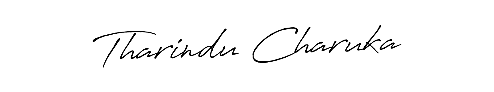 Also we have Tharindu Charuka name is the best signature style. Create professional handwritten signature collection using Antro_Vectra_Bolder autograph style. Tharindu Charuka signature style 7 images and pictures png
