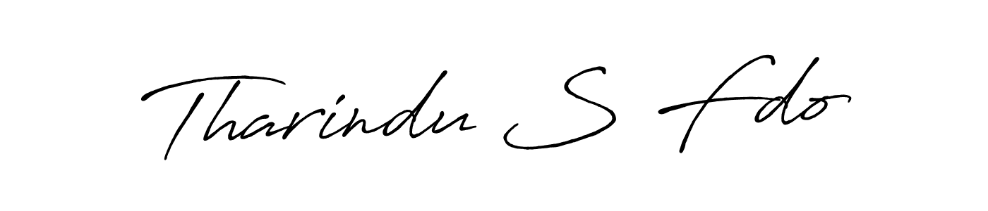 How to make Tharindu S Fdo name signature. Use Antro_Vectra_Bolder style for creating short signs online. This is the latest handwritten sign. Tharindu S Fdo signature style 7 images and pictures png