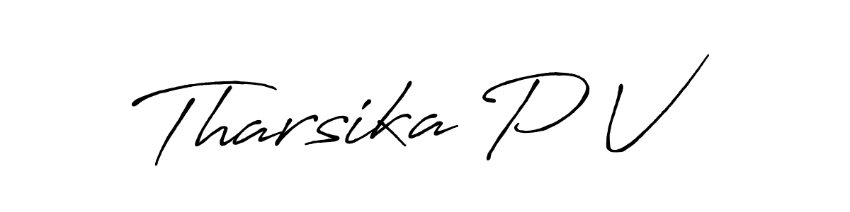 Similarly Antro_Vectra_Bolder is the best handwritten signature design. Signature creator online .You can use it as an online autograph creator for name Tharsika P V. Tharsika P V signature style 7 images and pictures png