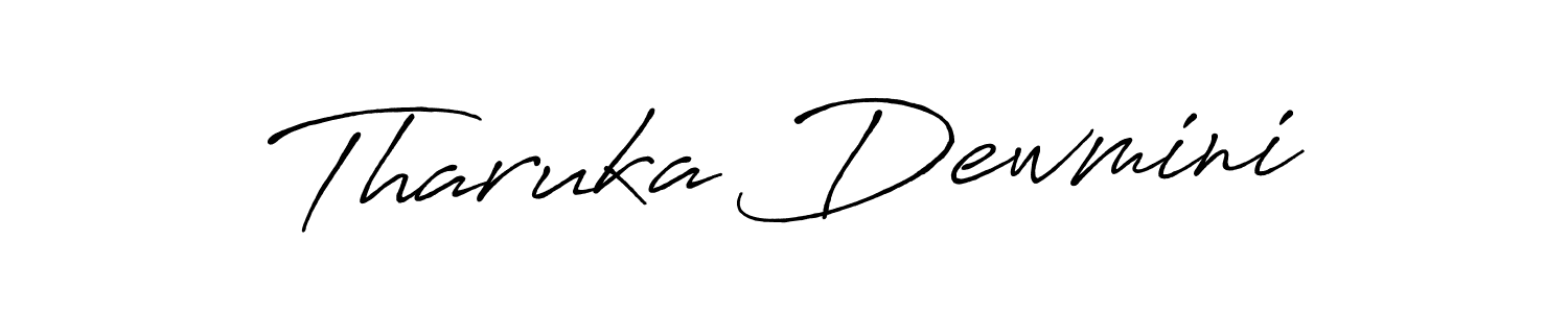 The best way (Antro_Vectra_Bolder) to make a short signature is to pick only two or three words in your name. The name Tharuka Dewmini include a total of six letters. For converting this name. Tharuka Dewmini signature style 7 images and pictures png