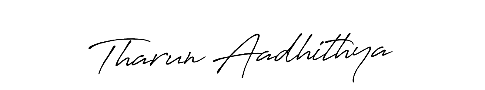 Also You can easily find your signature by using the search form. We will create Tharun Aadhithya name handwritten signature images for you free of cost using Antro_Vectra_Bolder sign style. Tharun Aadhithya signature style 7 images and pictures png