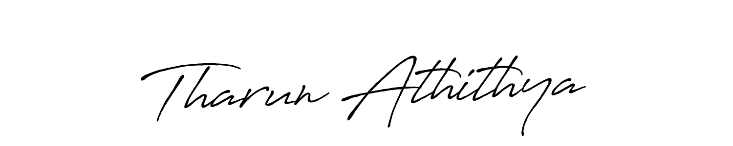 How to make Tharun Athithya signature? Antro_Vectra_Bolder is a professional autograph style. Create handwritten signature for Tharun Athithya name. Tharun Athithya signature style 7 images and pictures png