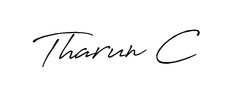 How to Draw Tharun C signature style? Antro_Vectra_Bolder is a latest design signature styles for name Tharun C. Tharun C signature style 7 images and pictures png