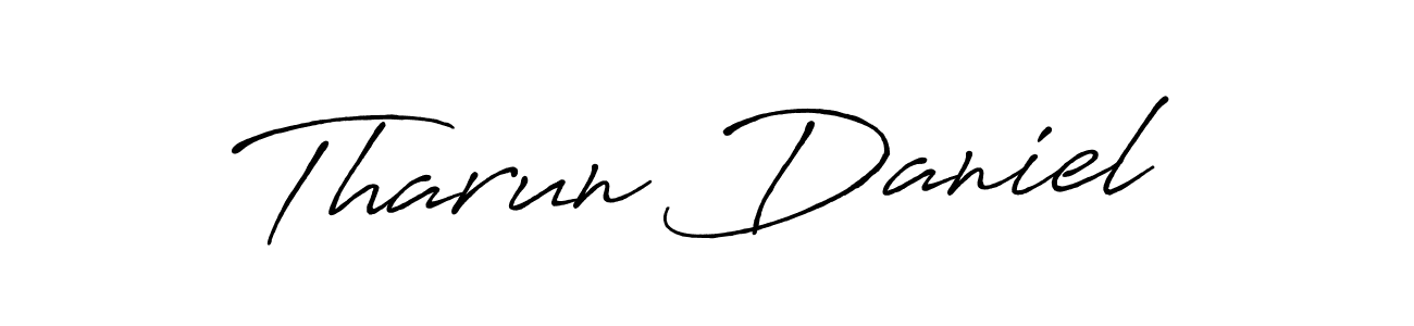 Tharun Daniel stylish signature style. Best Handwritten Sign (Antro_Vectra_Bolder) for my name. Handwritten Signature Collection Ideas for my name Tharun Daniel. Tharun Daniel signature style 7 images and pictures png