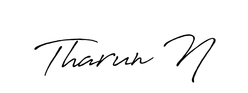 Create a beautiful signature design for name Tharun N. With this signature (Antro_Vectra_Bolder) fonts, you can make a handwritten signature for free. Tharun N signature style 7 images and pictures png