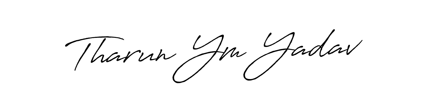 How to make Tharun Ym Yadav signature? Antro_Vectra_Bolder is a professional autograph style. Create handwritten signature for Tharun Ym Yadav name. Tharun Ym Yadav signature style 7 images and pictures png