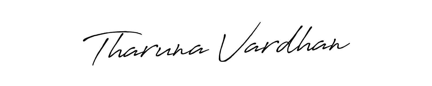 Create a beautiful signature design for name Tharuna Vardhan. With this signature (Antro_Vectra_Bolder) fonts, you can make a handwritten signature for free. Tharuna Vardhan signature style 7 images and pictures png