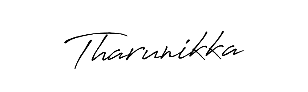 if you are searching for the best signature style for your name Tharunikka. so please give up your signature search. here we have designed multiple signature styles  using Antro_Vectra_Bolder. Tharunikka signature style 7 images and pictures png