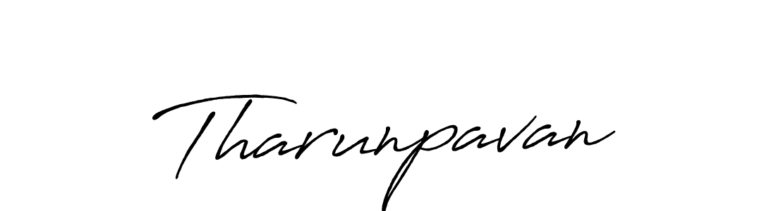 Make a beautiful signature design for name Tharunpavan. With this signature (Antro_Vectra_Bolder) style, you can create a handwritten signature for free. Tharunpavan signature style 7 images and pictures png