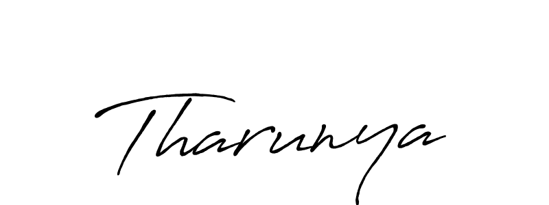 How to make Tharunya signature? Antro_Vectra_Bolder is a professional autograph style. Create handwritten signature for Tharunya name. Tharunya signature style 7 images and pictures png