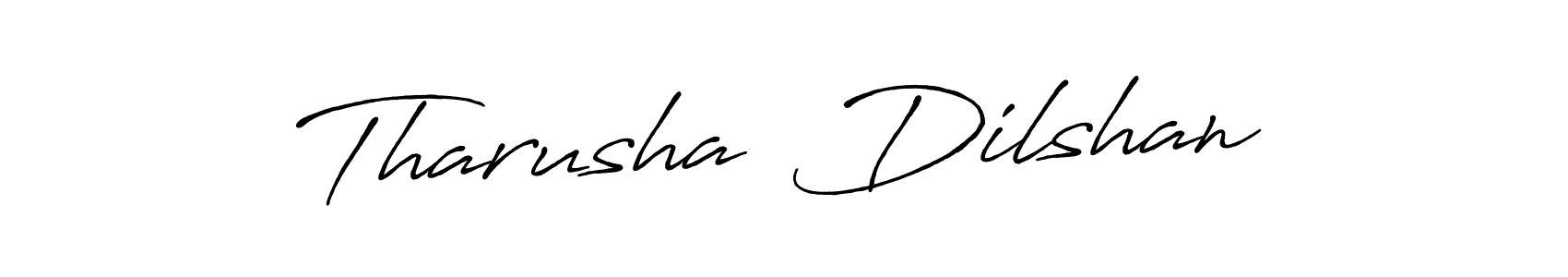 How to make Tharusha  Dilshan name signature. Use Antro_Vectra_Bolder style for creating short signs online. This is the latest handwritten sign. Tharusha  Dilshan signature style 7 images and pictures png