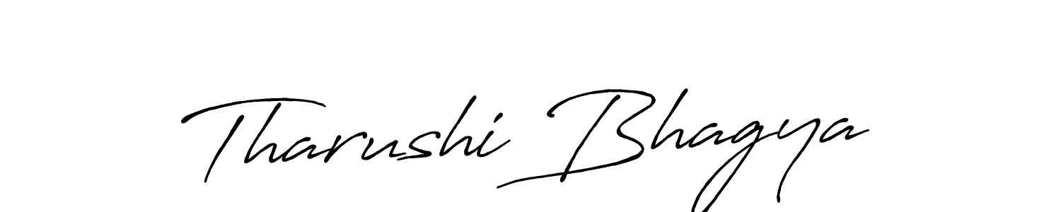 Tharushi Bhagya stylish signature style. Best Handwritten Sign (Antro_Vectra_Bolder) for my name. Handwritten Signature Collection Ideas for my name Tharushi Bhagya. Tharushi Bhagya signature style 7 images and pictures png