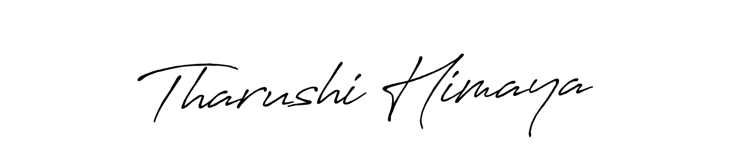 if you are searching for the best signature style for your name Tharushi Himaya. so please give up your signature search. here we have designed multiple signature styles  using Antro_Vectra_Bolder. Tharushi Himaya signature style 7 images and pictures png