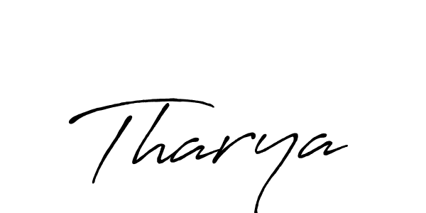 Tharya stylish signature style. Best Handwritten Sign (Antro_Vectra_Bolder) for my name. Handwritten Signature Collection Ideas for my name Tharya. Tharya signature style 7 images and pictures png