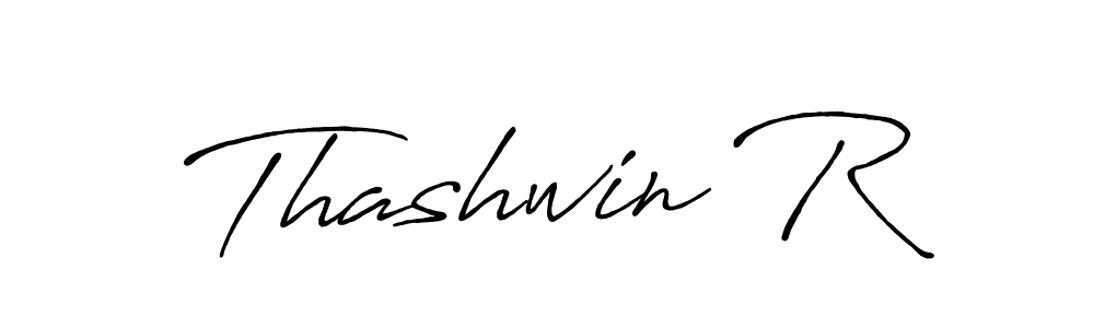 Make a beautiful signature design for name Thashwin R. With this signature (Antro_Vectra_Bolder) style, you can create a handwritten signature for free. Thashwin R signature style 7 images and pictures png