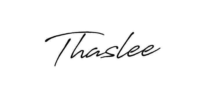 How to make Thaslee signature? Antro_Vectra_Bolder is a professional autograph style. Create handwritten signature for Thaslee name. Thaslee signature style 7 images and pictures png