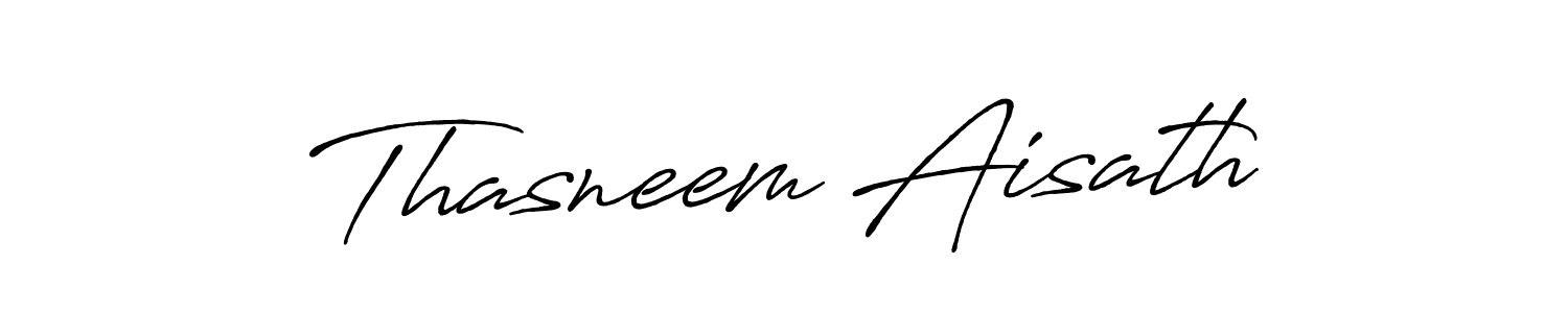 Design your own signature with our free online signature maker. With this signature software, you can create a handwritten (Antro_Vectra_Bolder) signature for name Thasneem Aisath. Thasneem Aisath signature style 7 images and pictures png