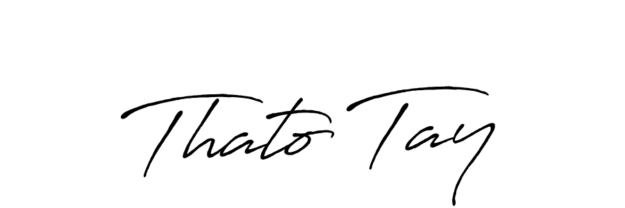 Make a beautiful signature design for name Thato Tay. With this signature (Antro_Vectra_Bolder) style, you can create a handwritten signature for free. Thato Tay signature style 7 images and pictures png