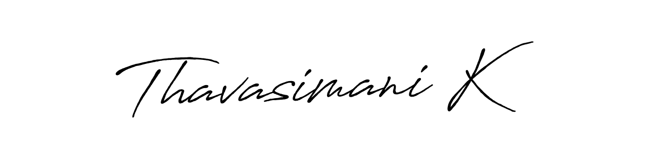 How to make Thavasimani K name signature. Use Antro_Vectra_Bolder style for creating short signs online. This is the latest handwritten sign. Thavasimani K signature style 7 images and pictures png