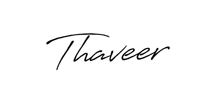 Thaveer stylish signature style. Best Handwritten Sign (Antro_Vectra_Bolder) for my name. Handwritten Signature Collection Ideas for my name Thaveer. Thaveer signature style 7 images and pictures png