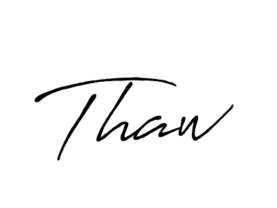 Use a signature maker to create a handwritten signature online. With this signature software, you can design (Antro_Vectra_Bolder) your own signature for name Thaw. Thaw signature style 7 images and pictures png