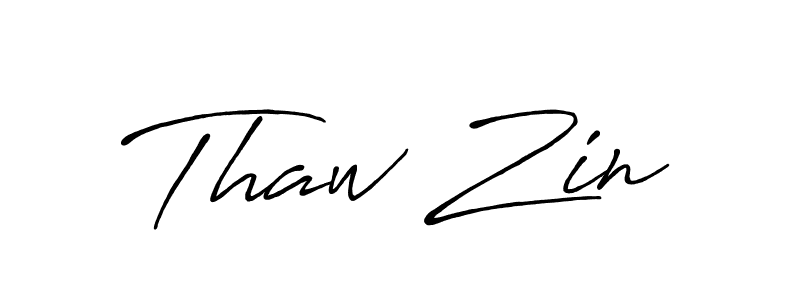 Design your own signature with our free online signature maker. With this signature software, you can create a handwritten (Antro_Vectra_Bolder) signature for name Thaw Zin. Thaw Zin signature style 7 images and pictures png