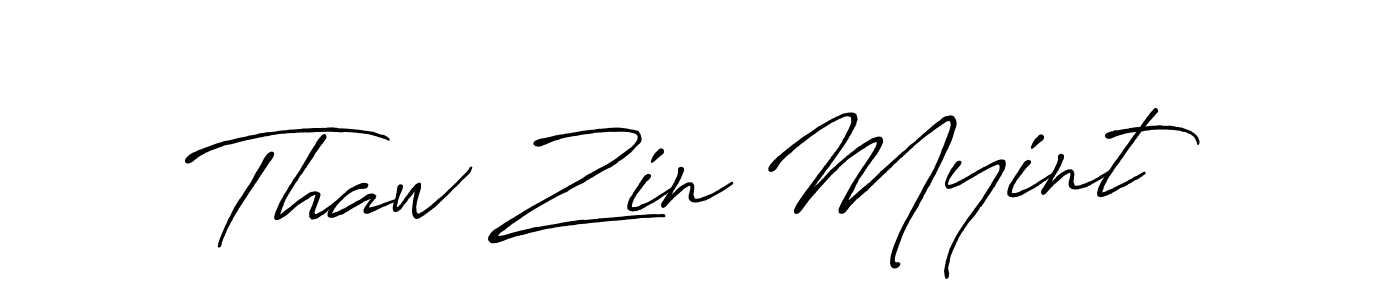 Design your own signature with our free online signature maker. With this signature software, you can create a handwritten (Antro_Vectra_Bolder) signature for name Thaw Zin Myint. Thaw Zin Myint signature style 7 images and pictures png