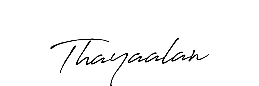 Create a beautiful signature design for name Thayaalan. With this signature (Antro_Vectra_Bolder) fonts, you can make a handwritten signature for free. Thayaalan signature style 7 images and pictures png