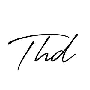 How to make Thd signature? Antro_Vectra_Bolder is a professional autograph style. Create handwritten signature for Thd name. Thd signature style 7 images and pictures png