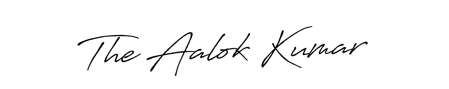 How to make The Aalok Kumar name signature. Use Antro_Vectra_Bolder style for creating short signs online. This is the latest handwritten sign. The Aalok Kumar signature style 7 images and pictures png