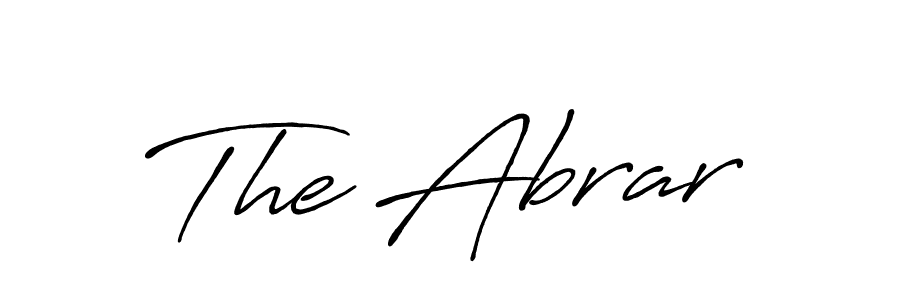 The best way (Antro_Vectra_Bolder) to make a short signature is to pick only two or three words in your name. The name The Abrar include a total of six letters. For converting this name. The Abrar signature style 7 images and pictures png