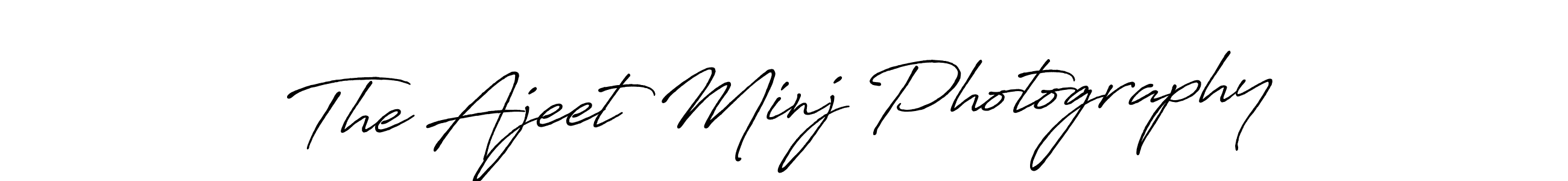 Design your own signature with our free online signature maker. With this signature software, you can create a handwritten (Antro_Vectra_Bolder) signature for name The Ajeet Minj Photography. The Ajeet Minj Photography signature style 7 images and pictures png