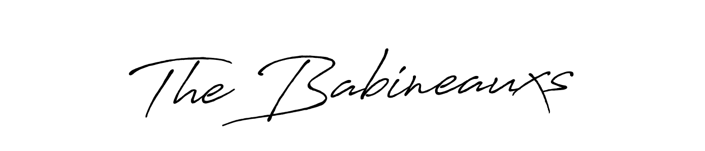 Design your own signature with our free online signature maker. With this signature software, you can create a handwritten (Antro_Vectra_Bolder) signature for name The Babineauxs. The Babineauxs signature style 7 images and pictures png